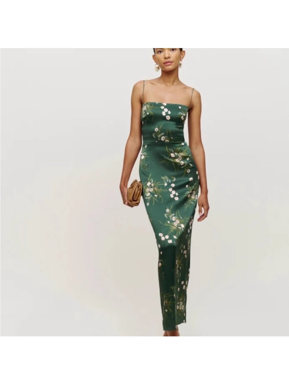 Reformation Frankie Silk Dress in Buena